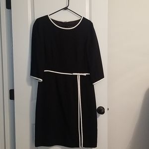 Black Dress with Cream Piping